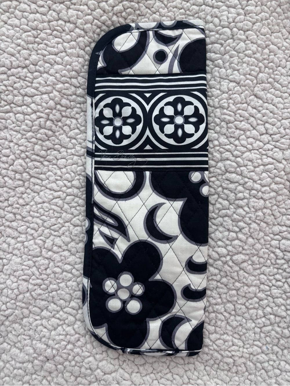 Vera Bradley Black and White Flat Iron Holder